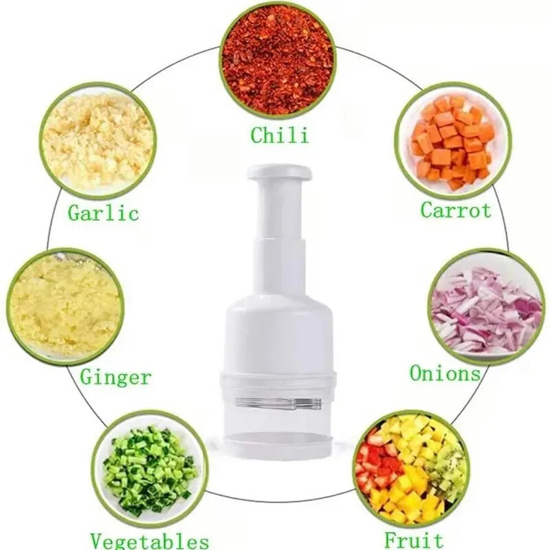 NNEOBA Stainless Steel Onion Chopper – Hand-Press Food Cutter & Slicer
