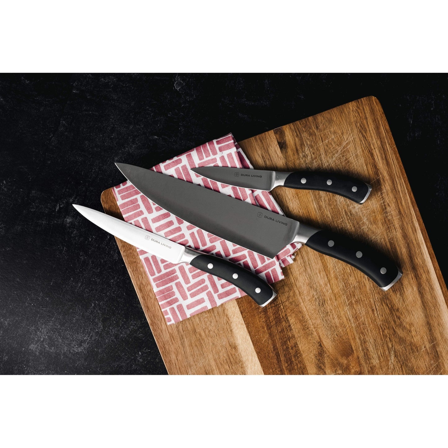 Elite 3-Piece Kitchen Knife Set – Black