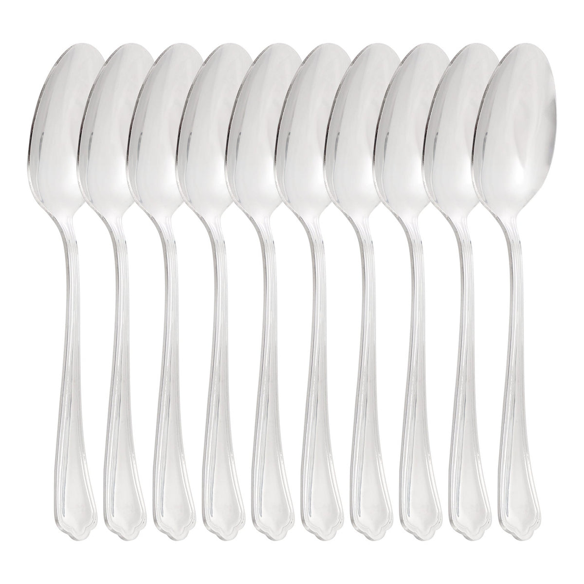 Gibson Home Hillside Daisies 10 Piece Stainless Steel Dinner Spoon Set