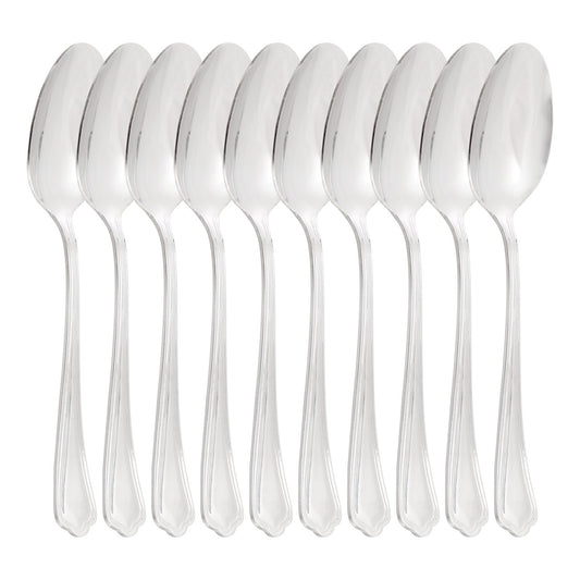 Gibson Home Hillside Daisies 10 Piece Stainless Steel Dinner Spoon Set