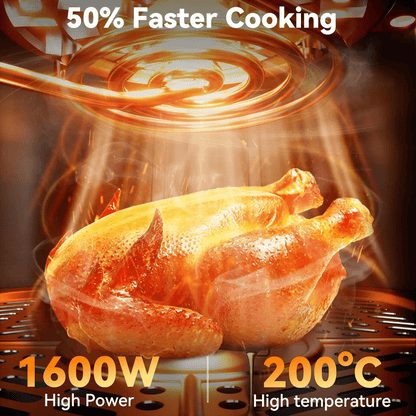 Stainless Air Fryer with Digital Touch Screen