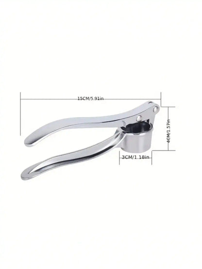 1Pc Stainless Steel Garlic Press – Easy To Use & Washable