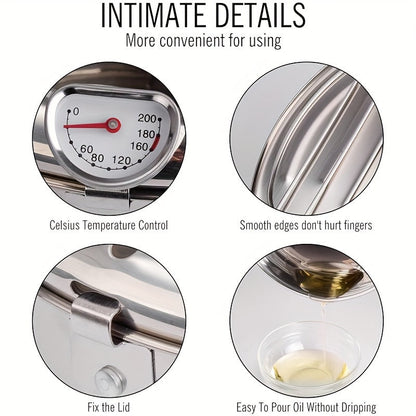 Tempura Fryer Pan with Thermometer