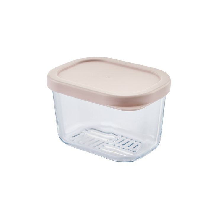 Container Culture 6-Piece Airtight Glass Food Storage Containers with Lids, 3 x 10.5oz - Berry Blush