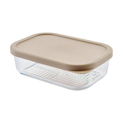Container Culture 6-Piece Airtight Glass Food Storage Containers with Lids, 3 x 17.6oz - Cashew Cream