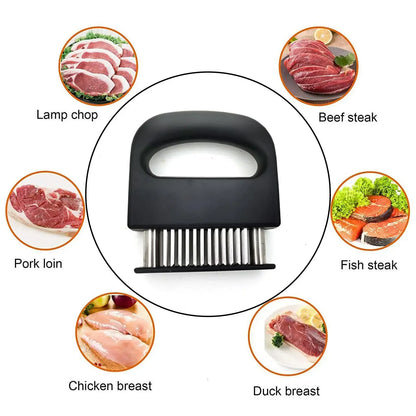 NNEOBA Stainless Steel Meat Tenderizer – 48 Needle Steak Softener
