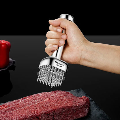 NNEOBA Meat Tenderizer Needle Hammer Silver