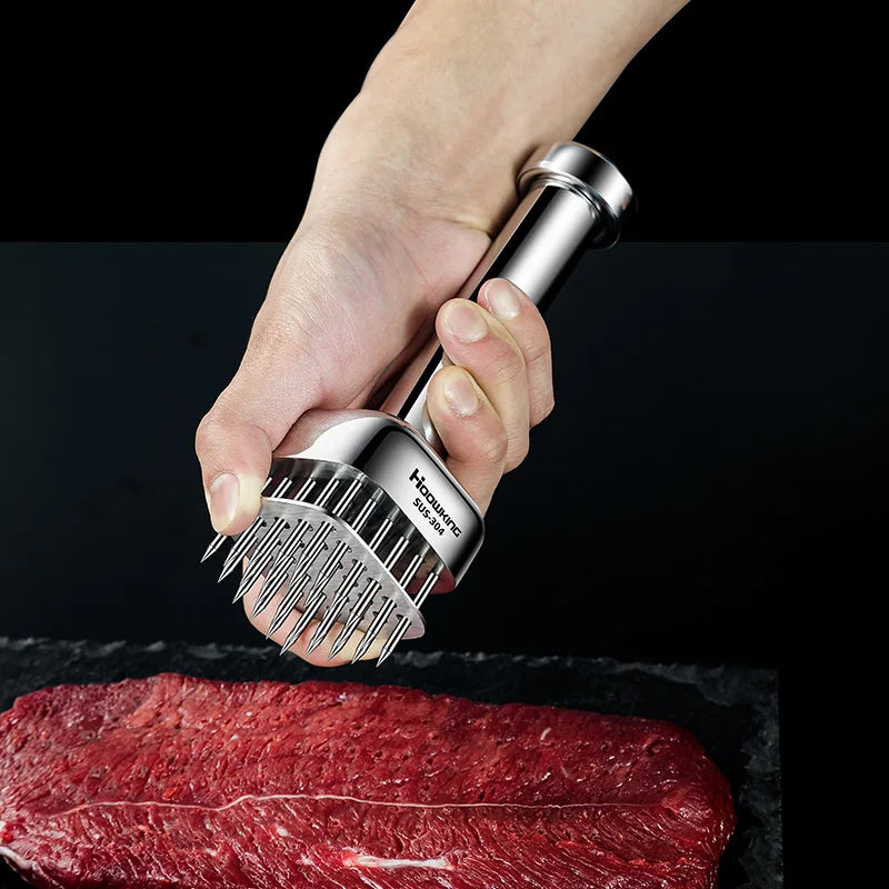 NNEOBA Meat Tenderizer Needle Hammer Silver