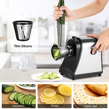 NNEDSZ Electric Grater Vegetable Food Rotary Drum Grater Chopper Slicer