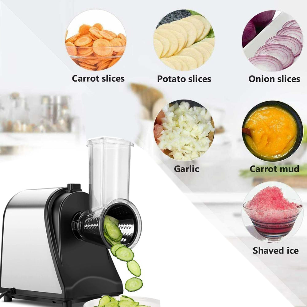 NNEDSZ Electric Grater Vegetable Food Rotary Drum Grater Chopper Slicer