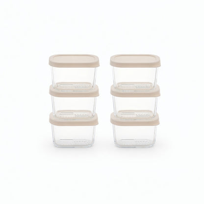 Container Culture 12-Piece Airtight Glass Food Storage Containers with Lids, 6 x 10.5oz - Vanilla Mist